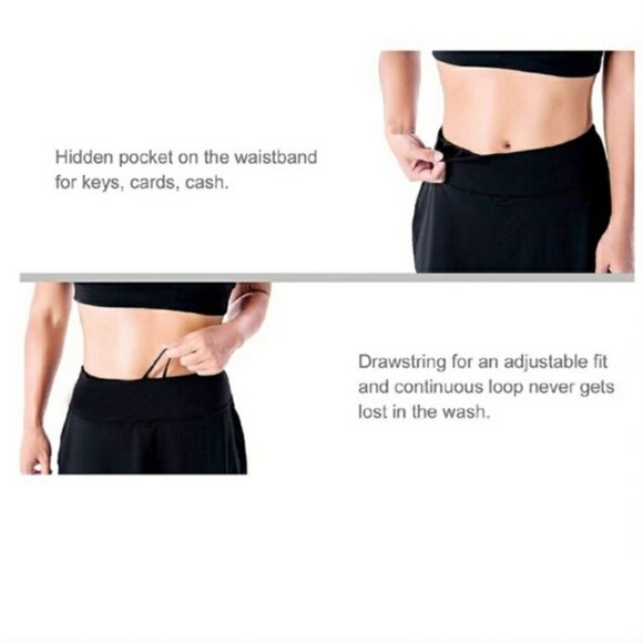 YOGIPACE Women's Modest Skirt Skort Black Size Extra Large XL - Picture 9 of 9